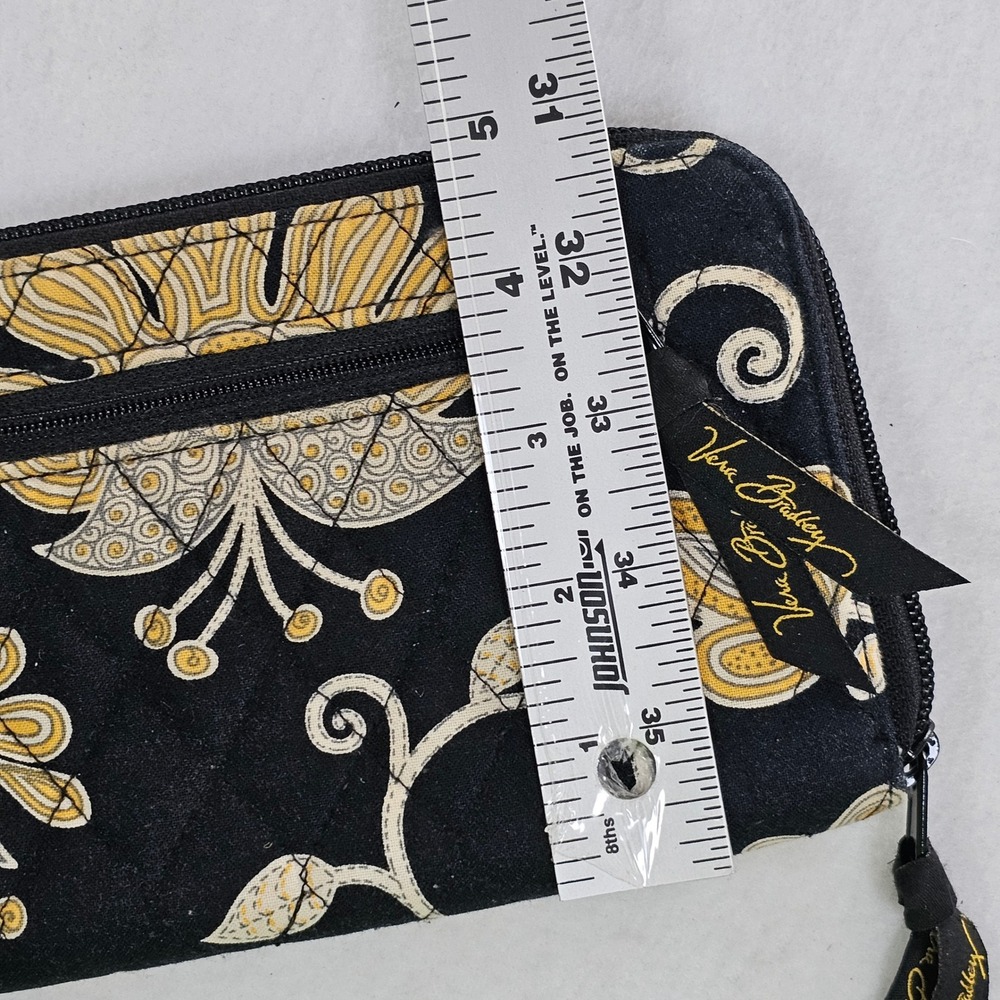 Vera Bradley Provencal Quilted Cotton Zip Around Accordion Wallet Yellow Bird‎ - Picture 3 of 6